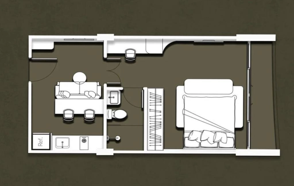 One-bedroom apartments