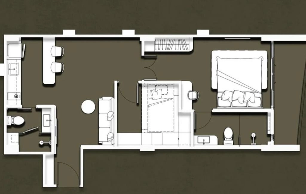 Two-bedroom apartment