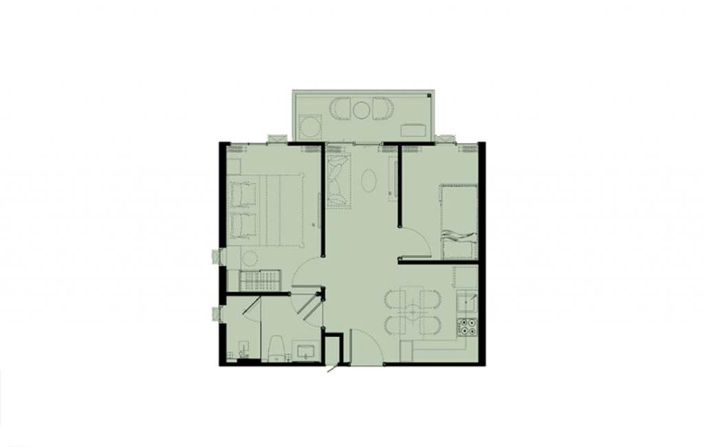 Односпальные апартаменты тип 1Bed-1BPMC