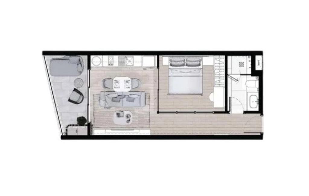 One-bedroom apartments
