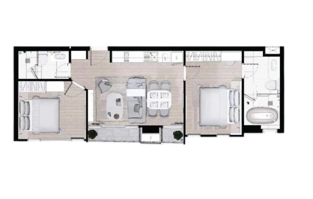 Double bedroom apartments