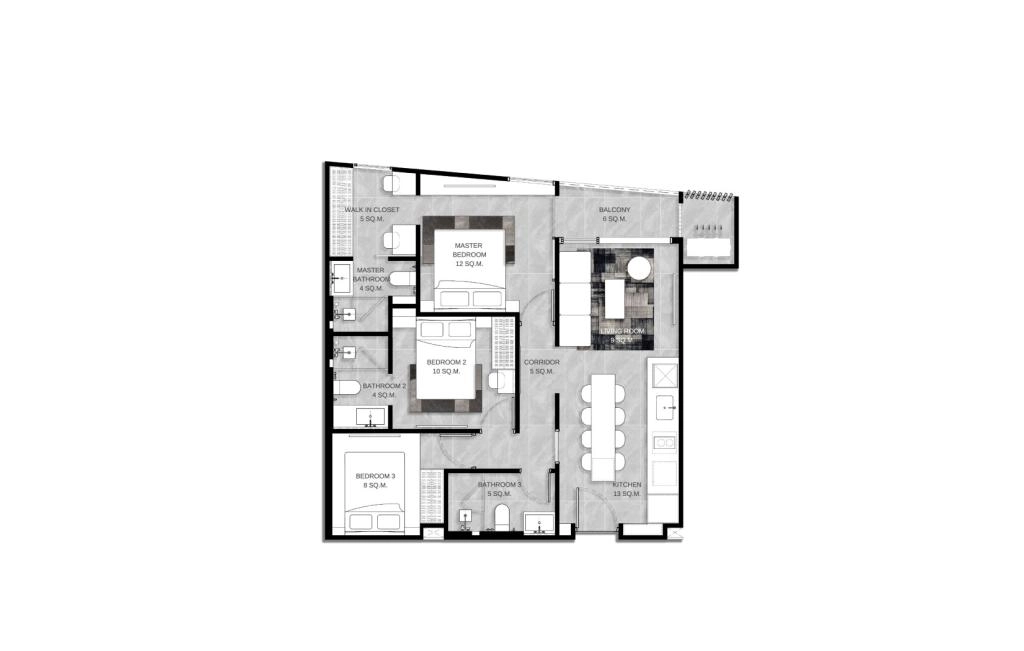 Drei-Zimmer-Apartment