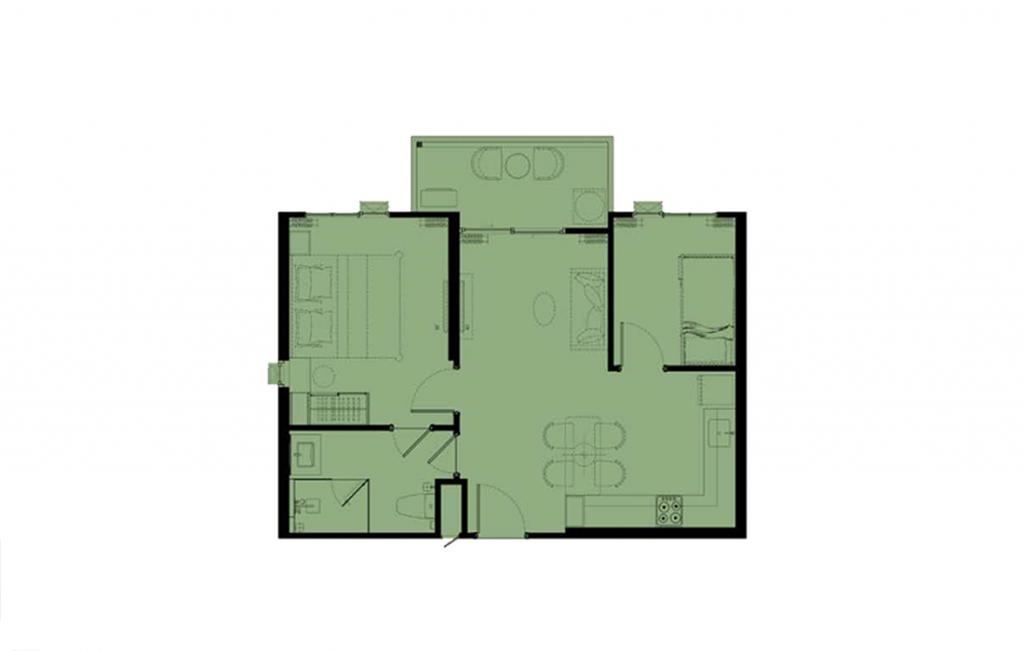 Односпальные апартаменты тип 1Bed-1BPLC