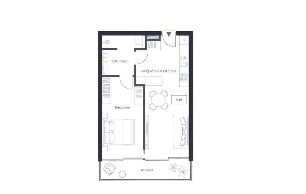 One-bedroom apartments