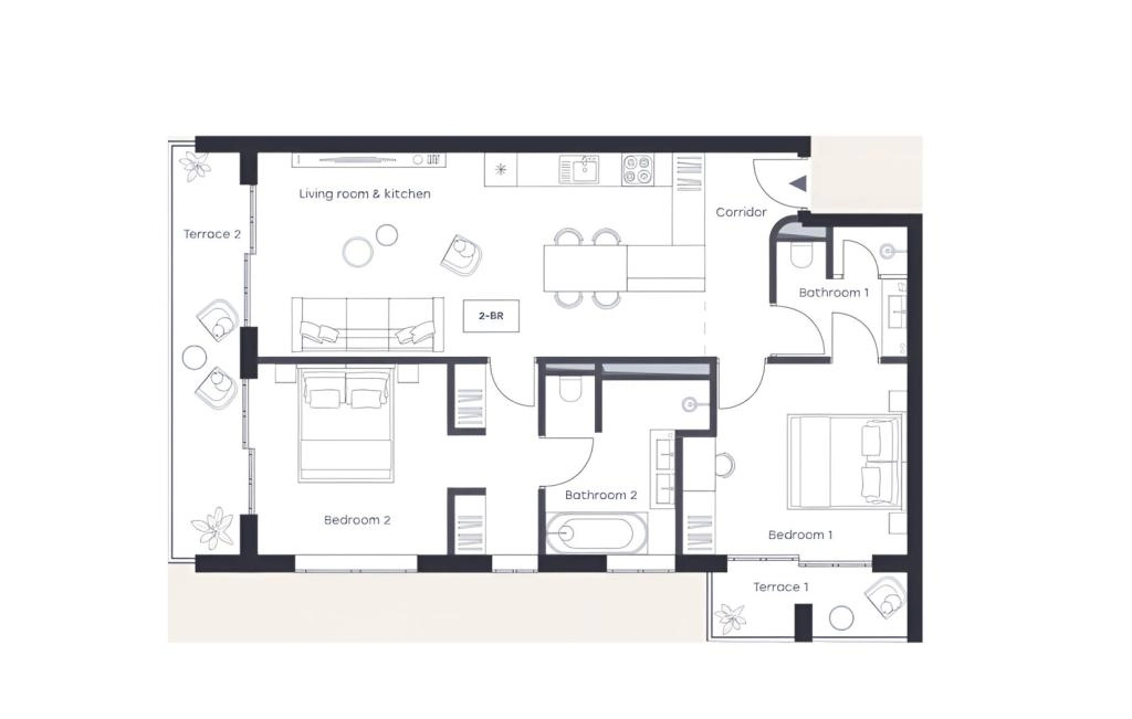 Two-bedroom apartments