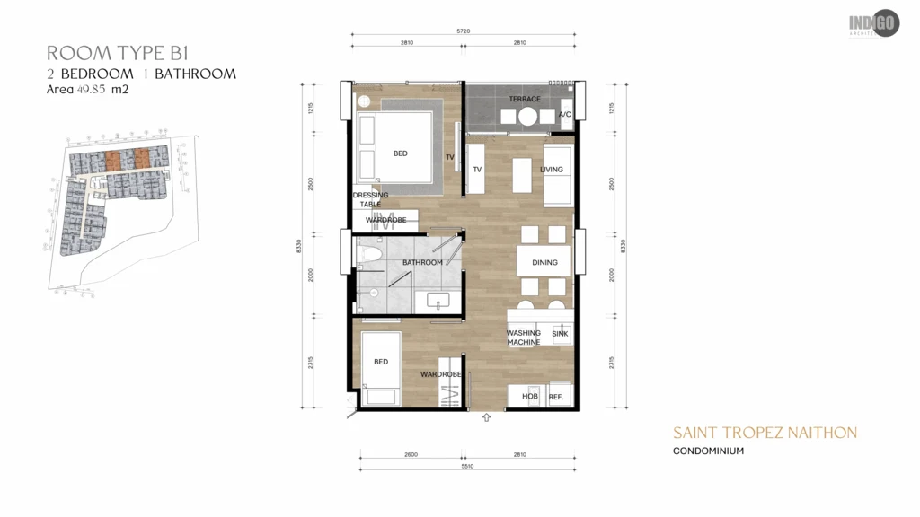 2-bedroom apartment, type B1