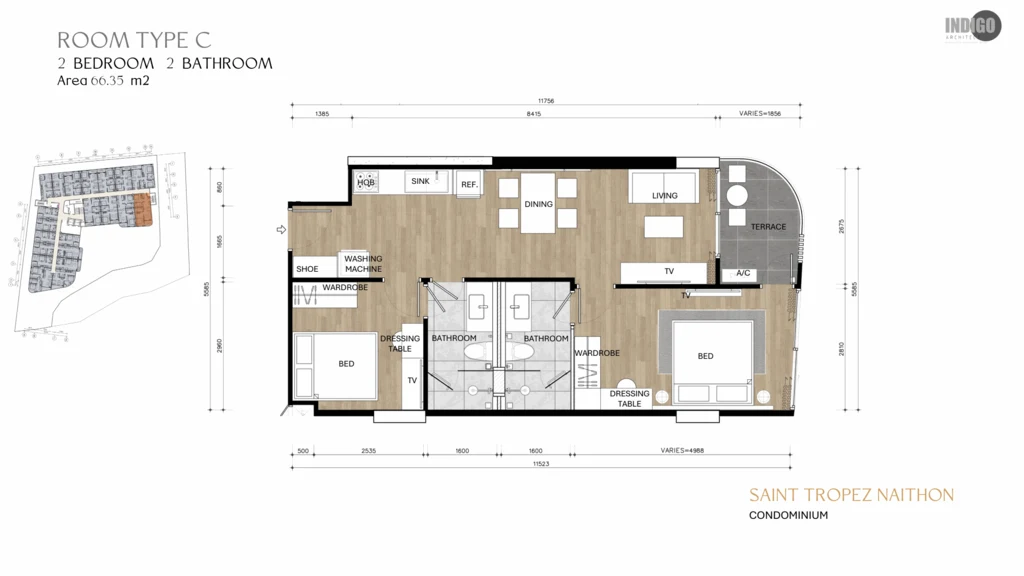 2-bedroom apartment, type C