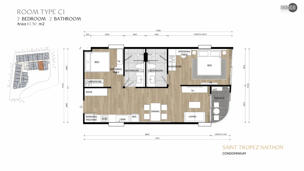 2-bedroom apartment, type C1