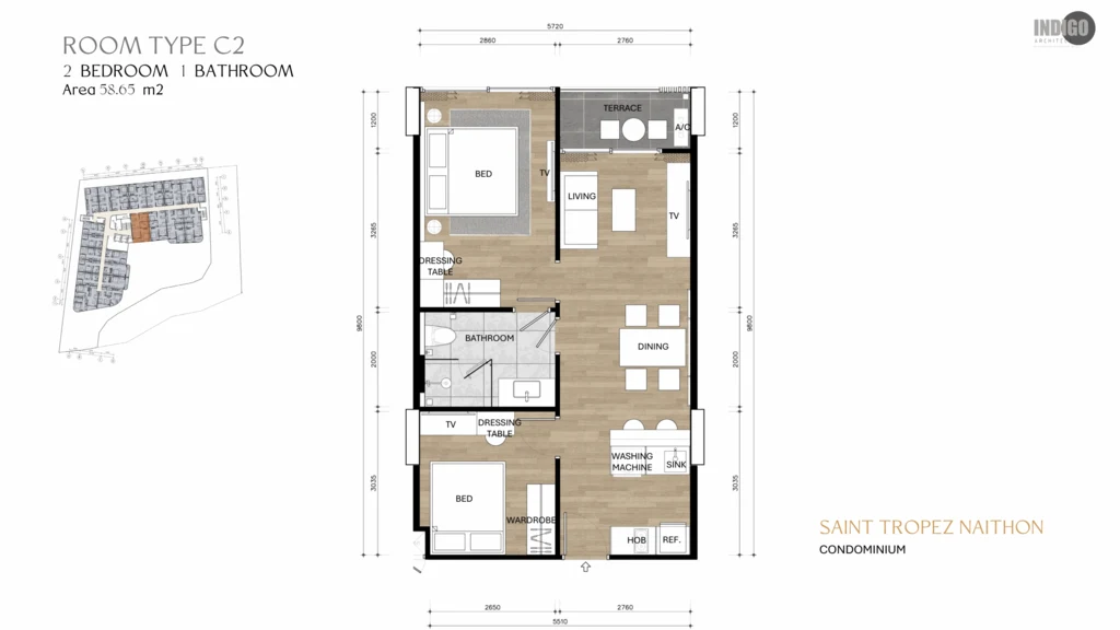 2-bedroom apartment, type C2