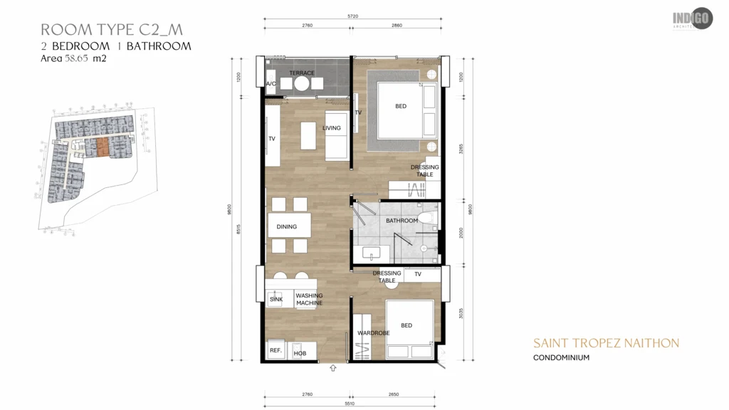 2-bedroom apartment, type C2_M