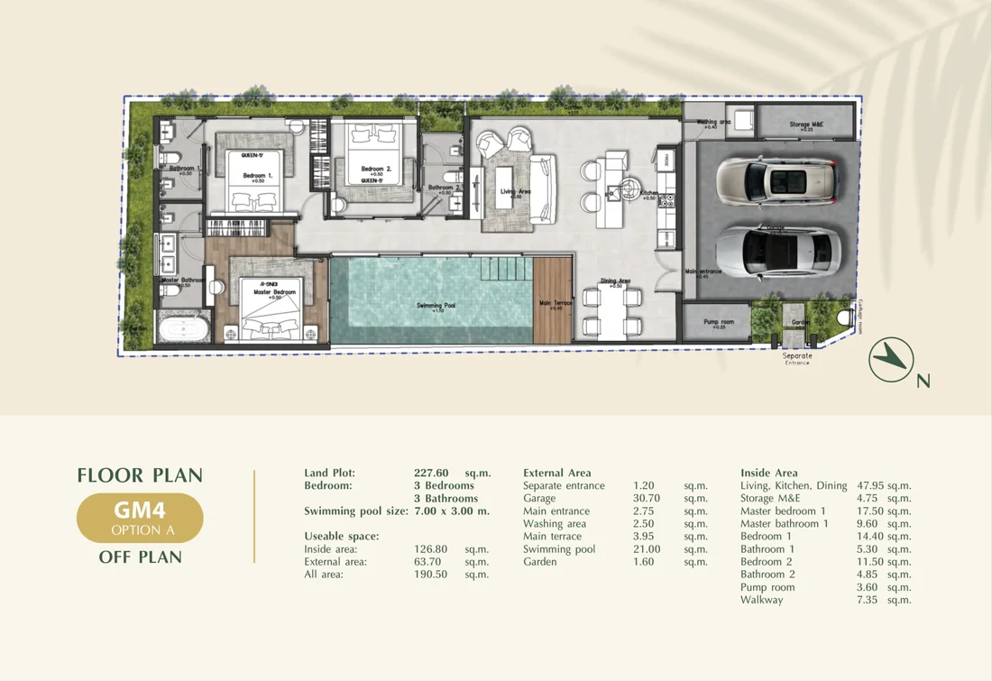GM4 A · 3 bedrooms