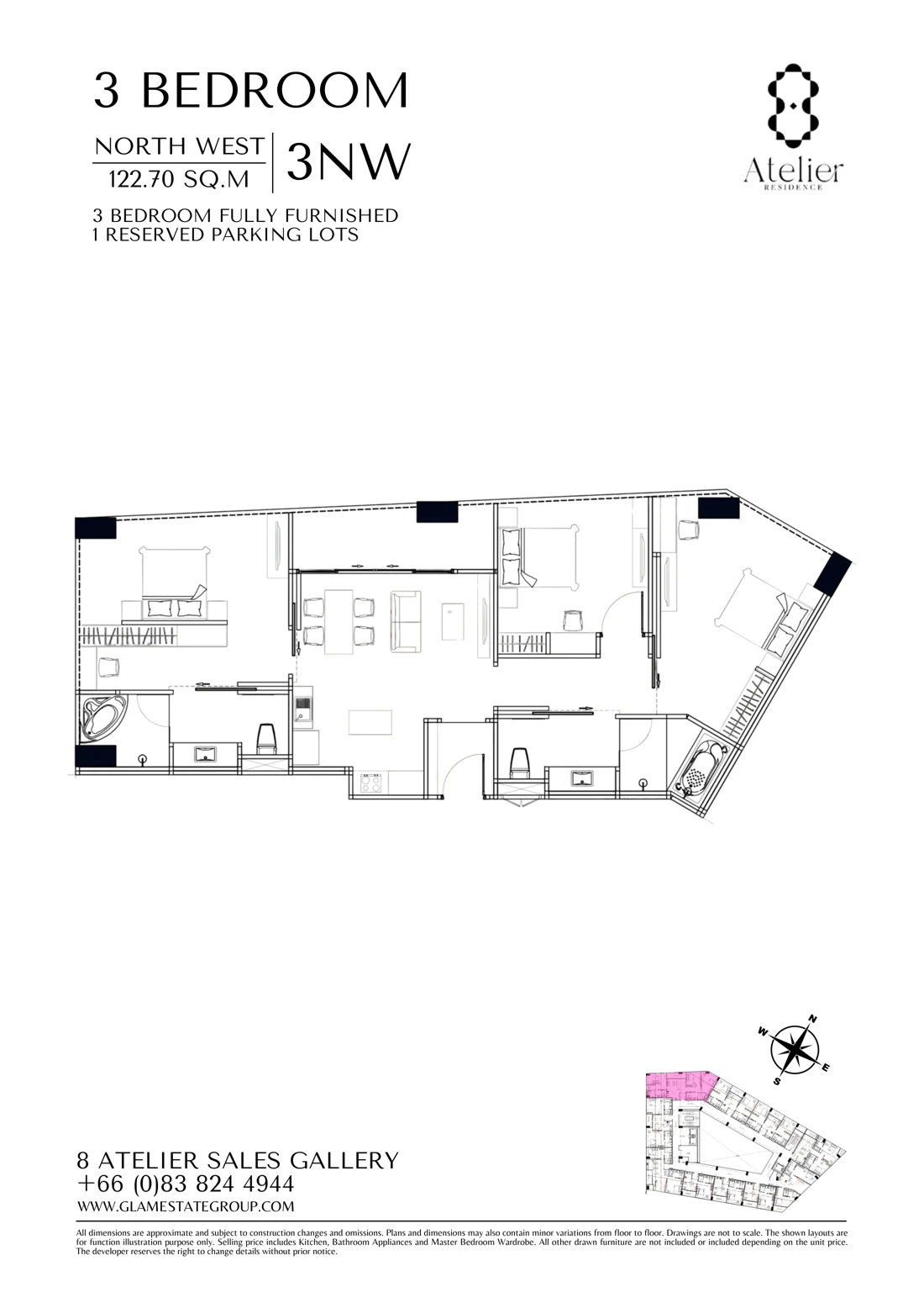 3NW · 3 bedrooms