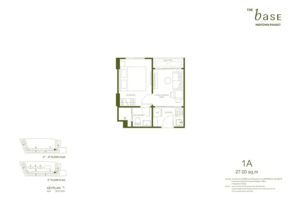 Apartment mit einem Schlafzimmer · 1A