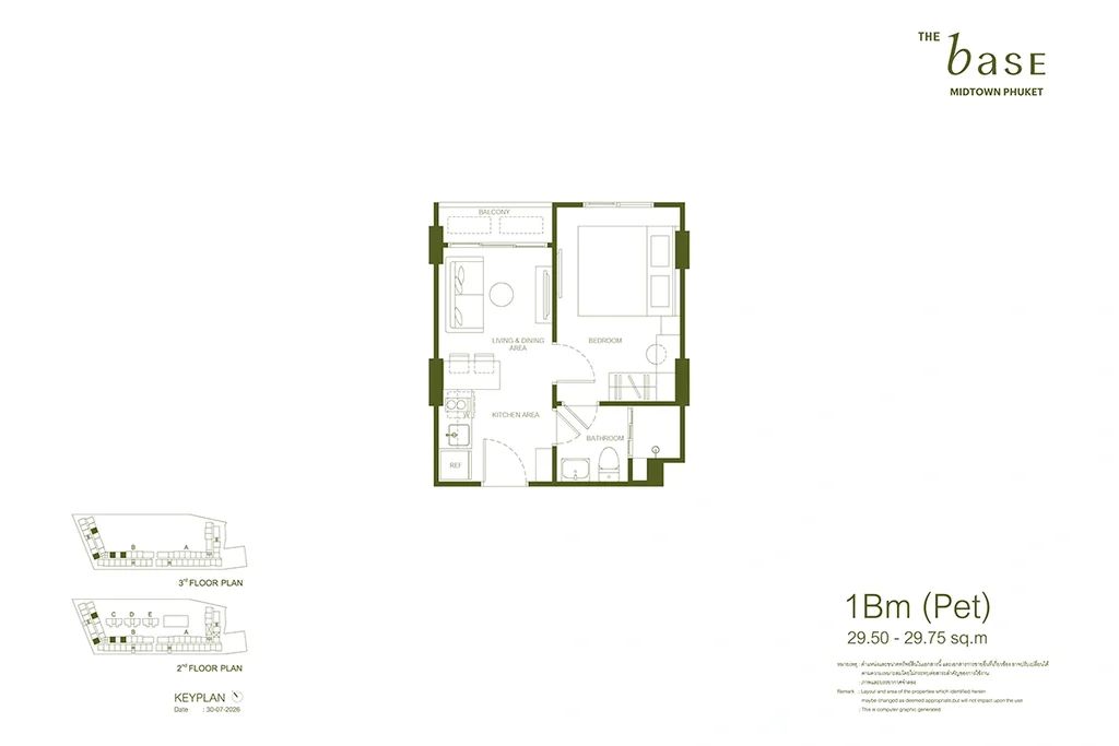 Apartment mit einem Schlafzimmer · 1Bm (Pet)