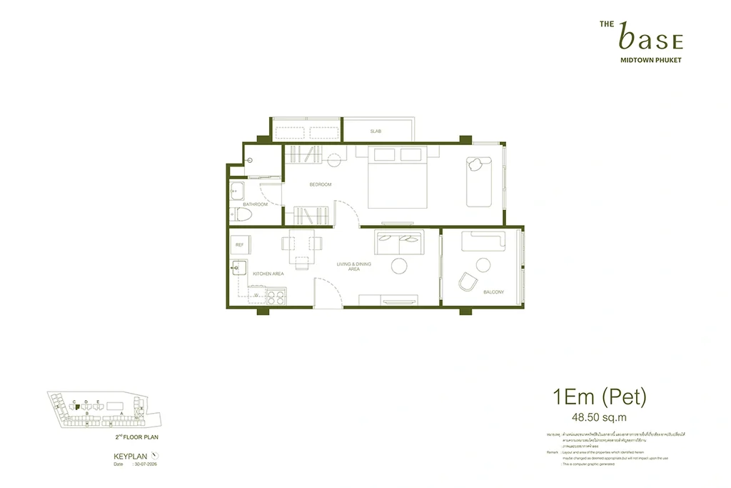 Apartment mit einem Schlafzimmer · 1Em (Pet)