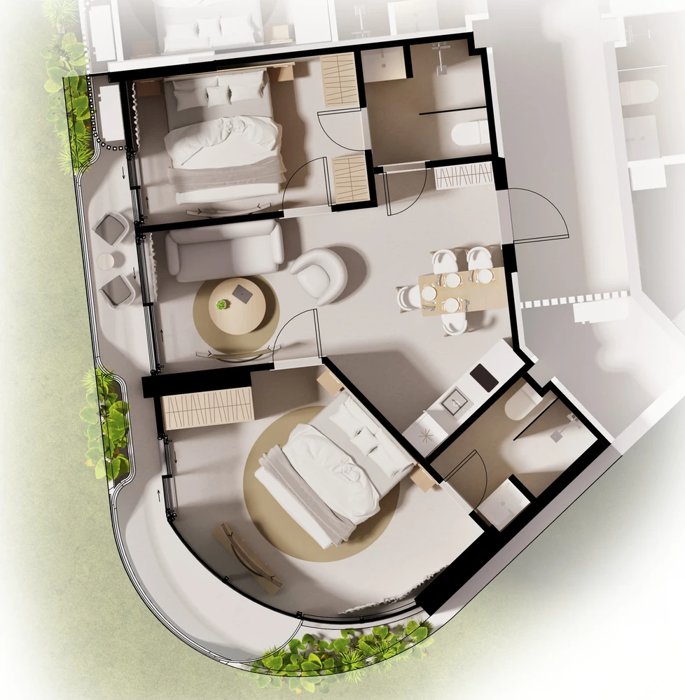 Zwei Schlafzimmer · C239