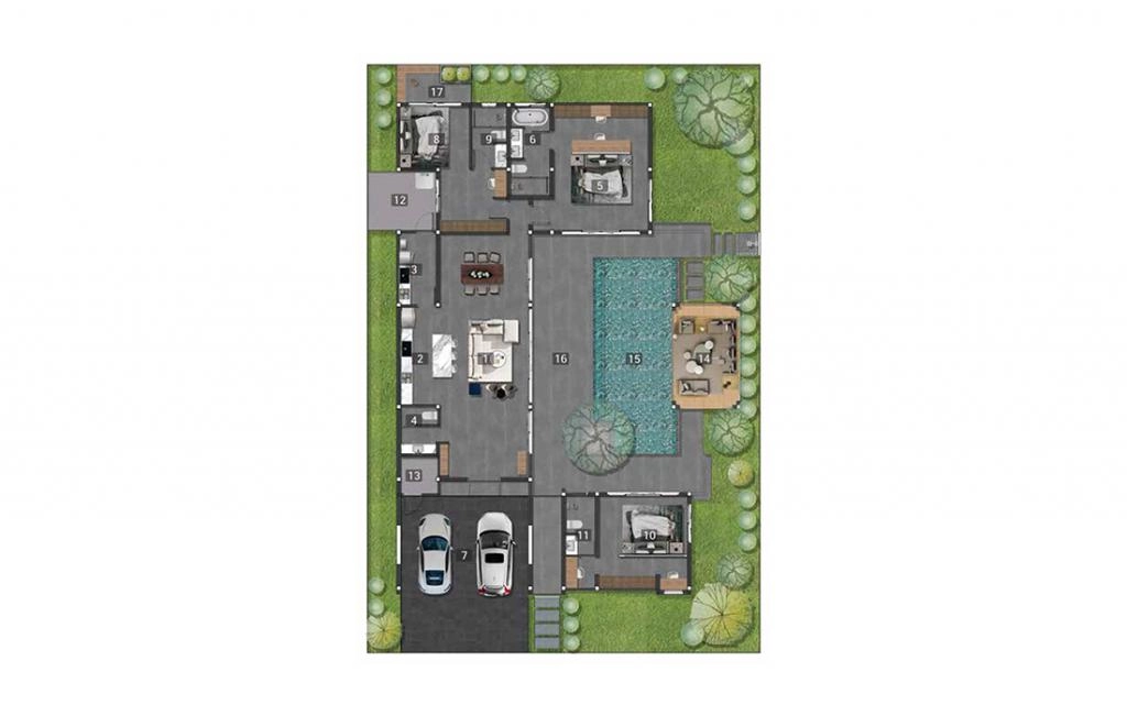 Three-bedroom villa type A
