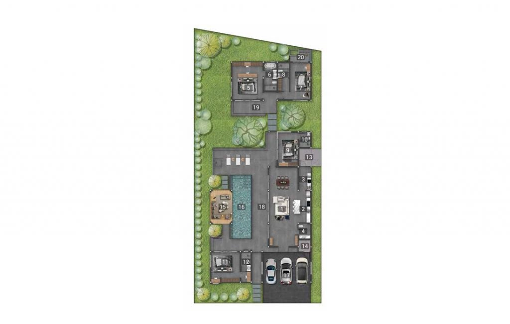 Villa with four bedrooms type B1