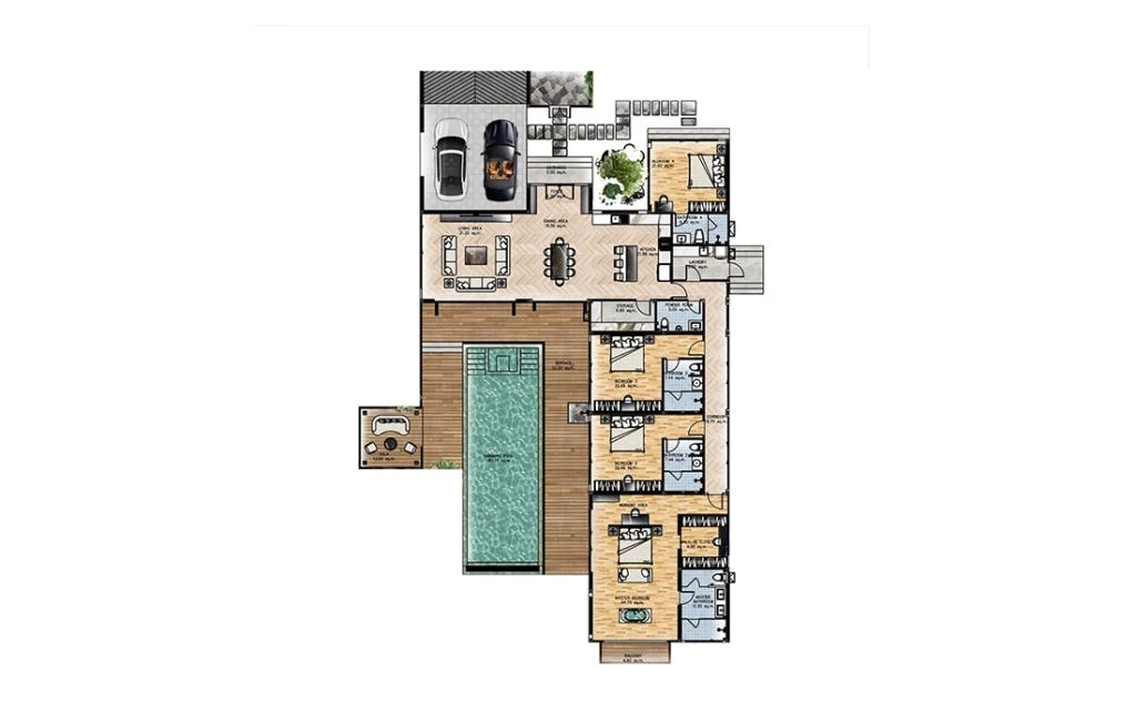 Villa with four bedrooms type A