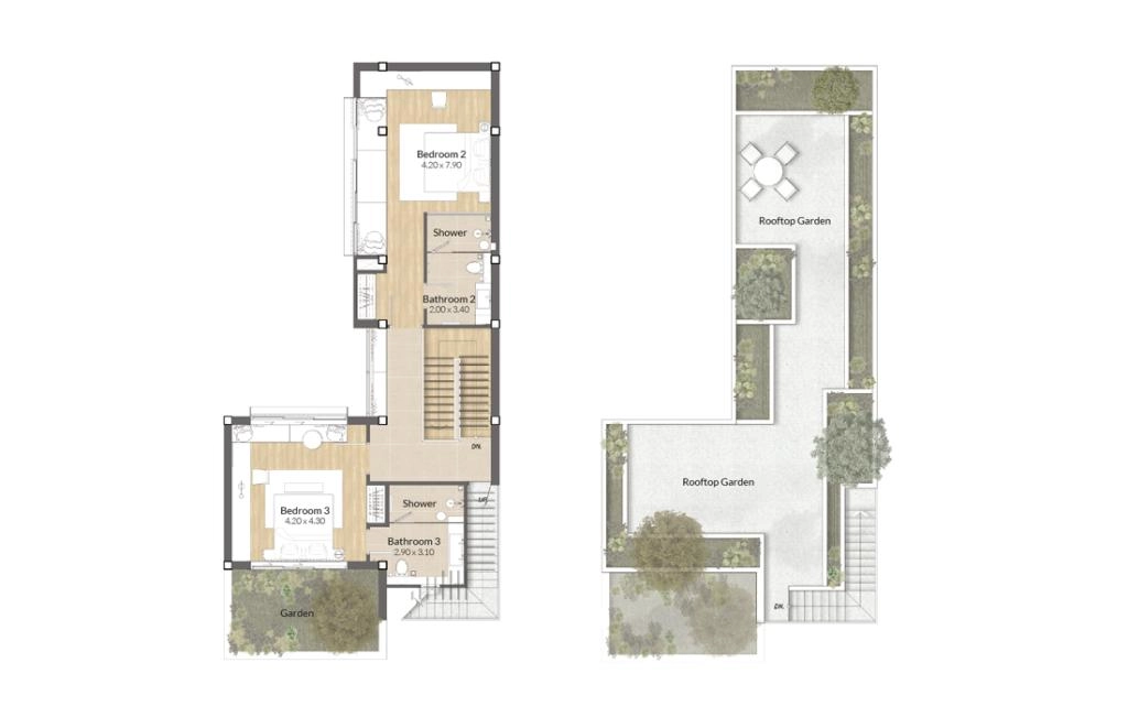 Three-bedroom Fern type villa