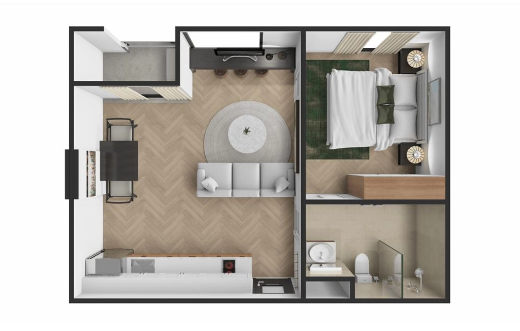 One-bedroom apartments type B