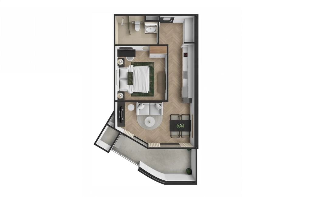 One-bedroom apartment type G