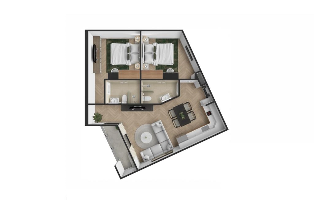 Two-bedroom apartments Type I