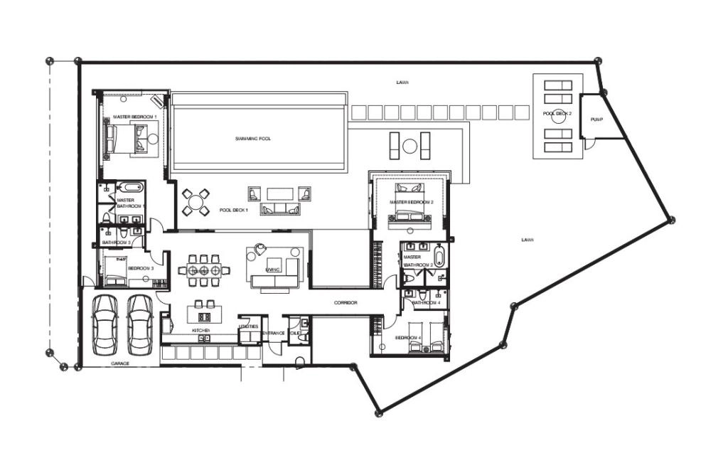 Villa with four bedrooms type 1