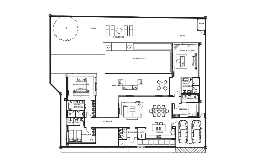 Villa with four bedrooms type 2