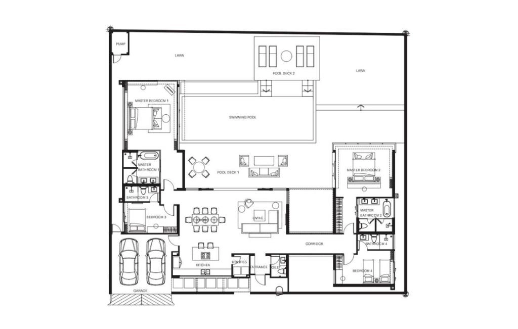 Four-bedroom villa type 3