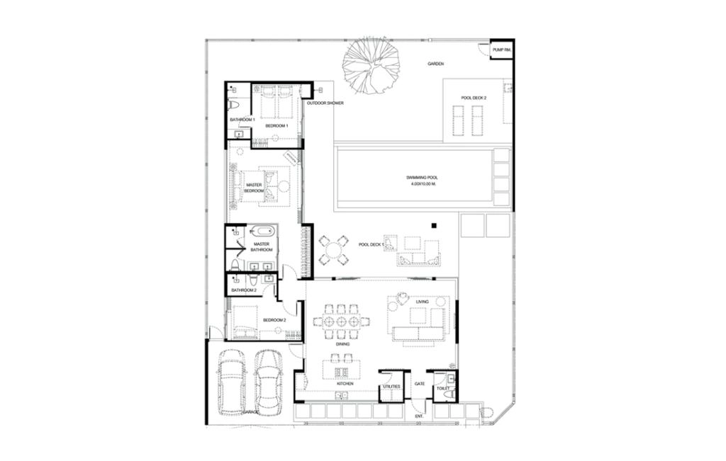 วิลล่าพร้อมสามห้องนอนประเภท B5