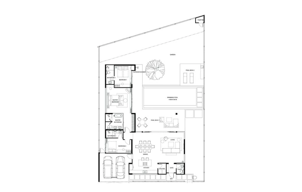 วิลล่าที่มีสามห้องนอนประเภท B7