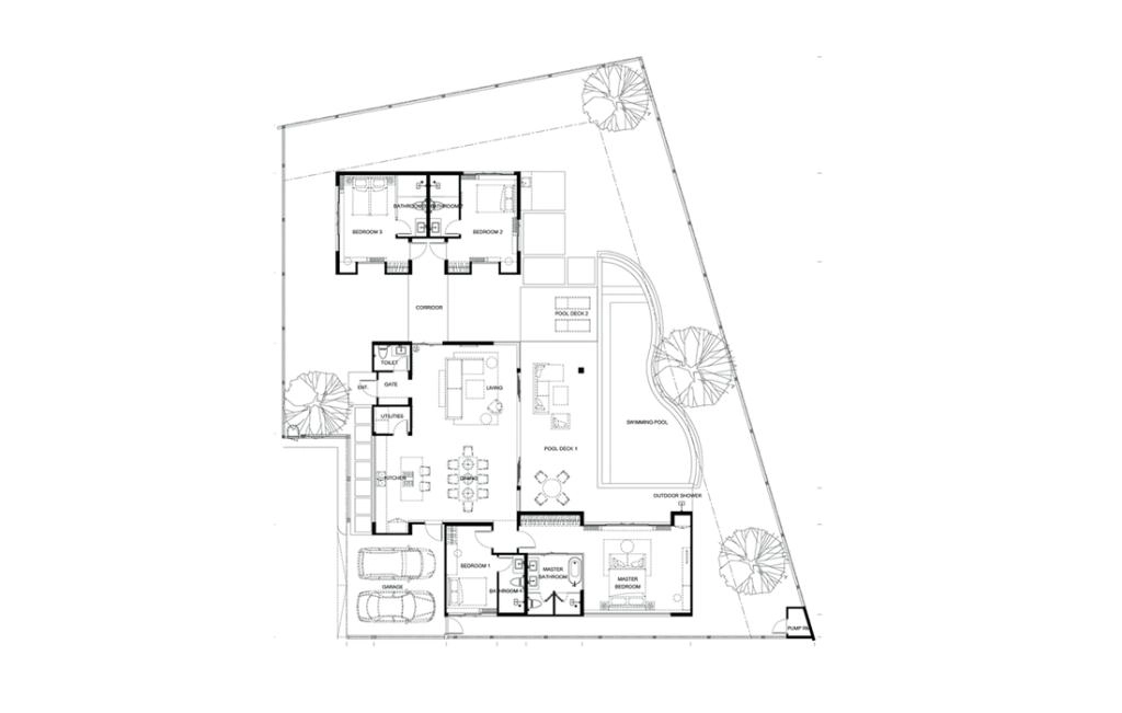 วิลล่าพร้อมสี่ห้องนอนประเภท B8