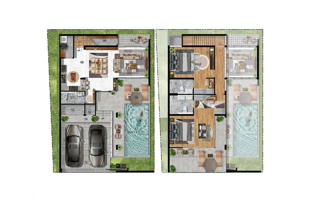 Villa avec deux chambres type PLOT 03