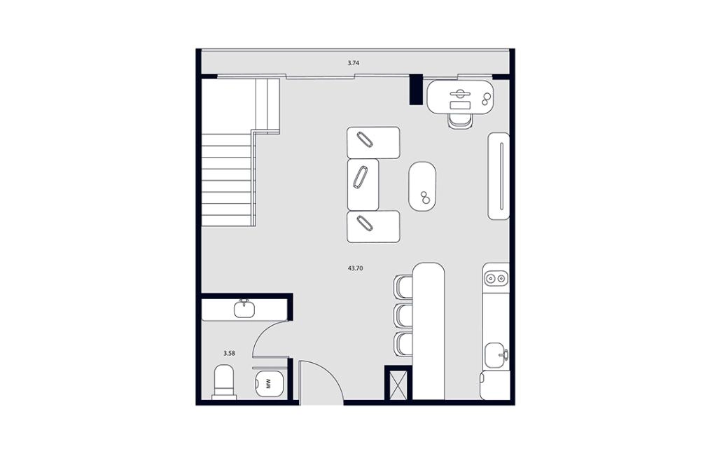 DUPLEX type D2 two-storey apartments