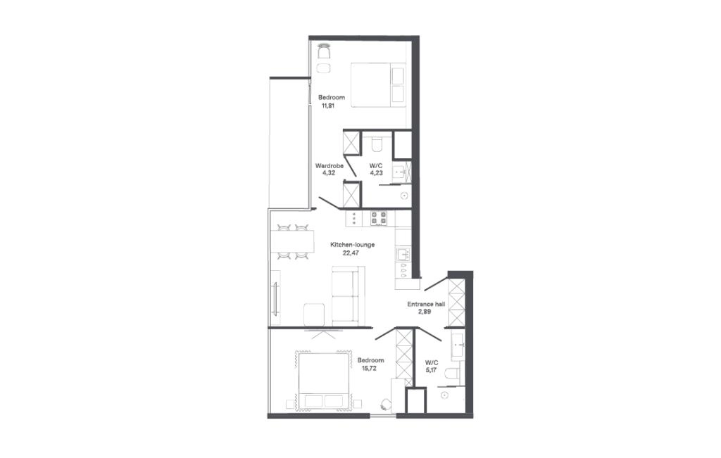 C6-C type double apartment