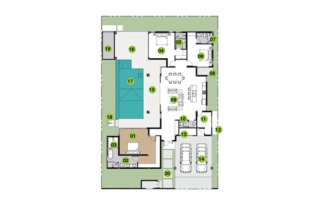 Villa with three bedrooms