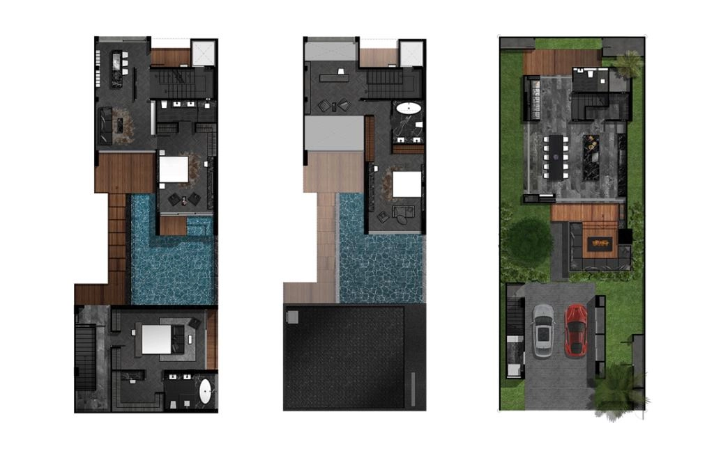 Villa with three bedrooms type B