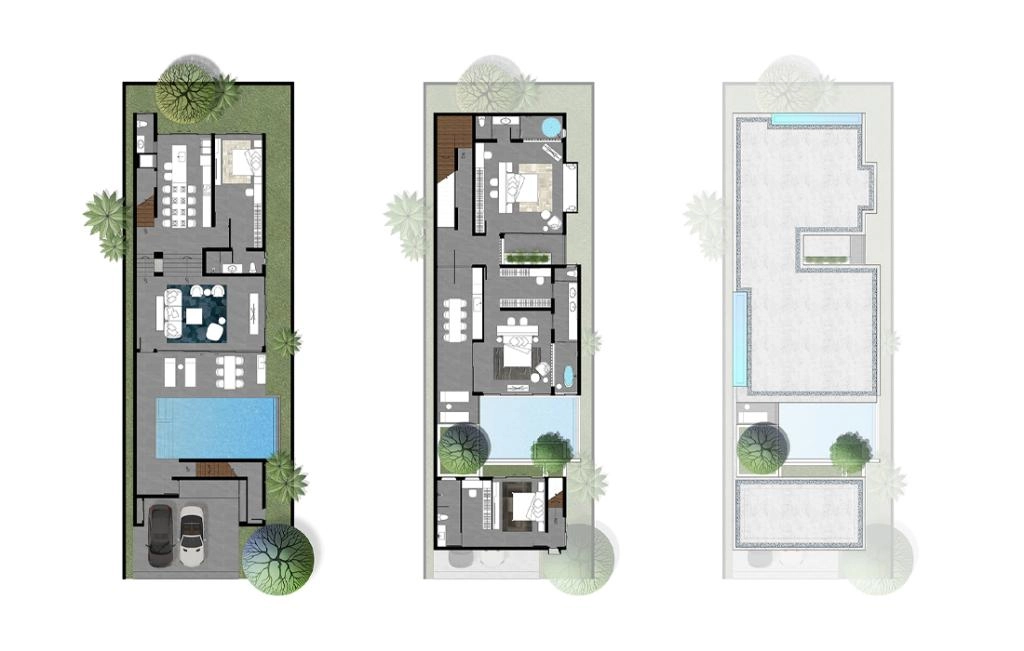 Two-story villa with four bedrooms