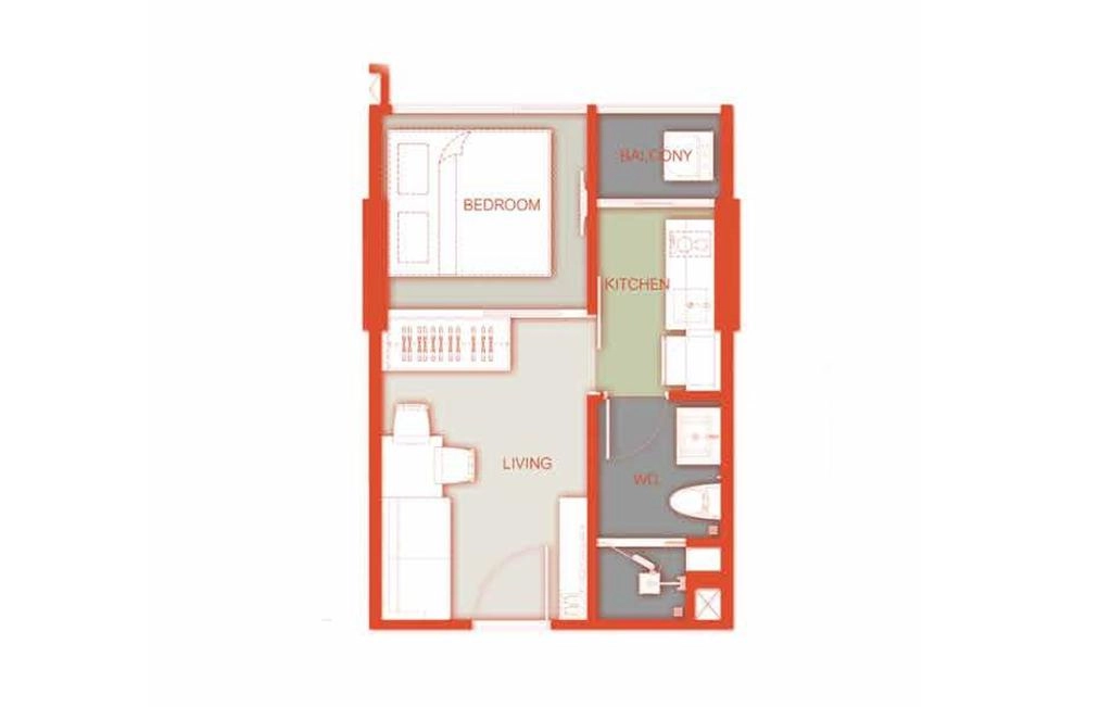 A1 type studio apartment