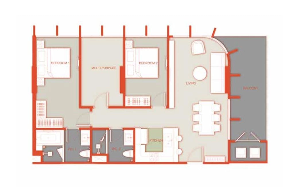 Double room apartment type F1