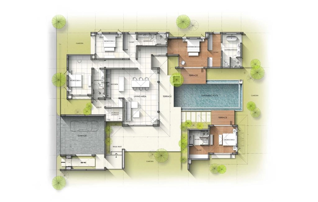 Villa with four bedrooms type 4A