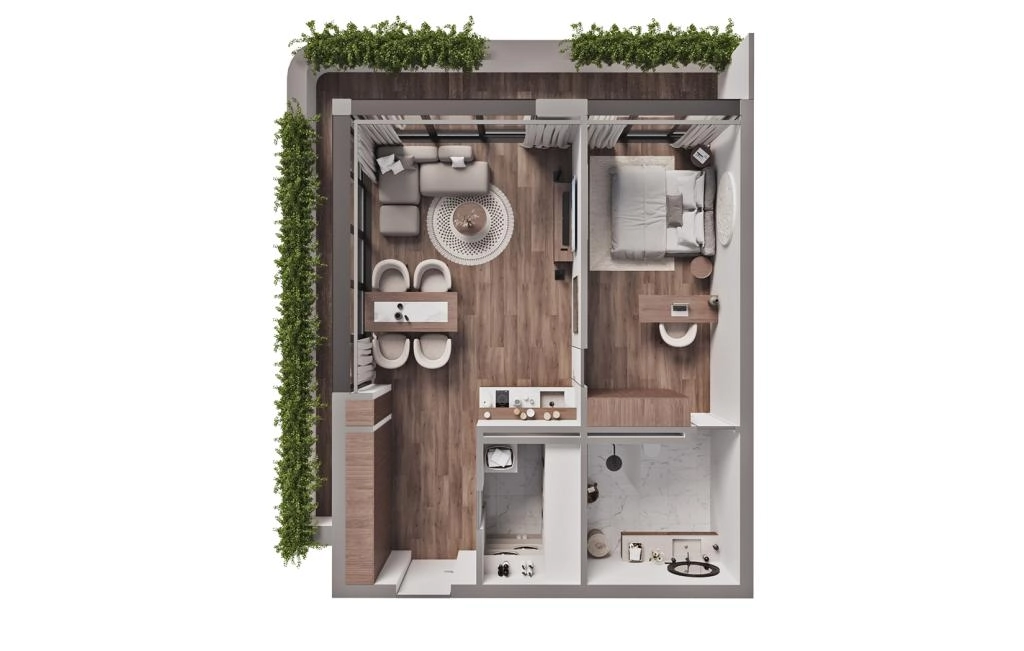 One-bedroom apartment type X1