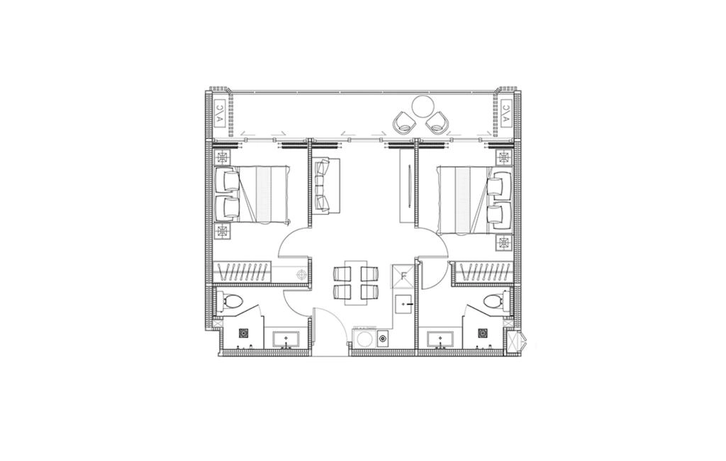 Двуспальные апартаменты тип C1(2rooms).1