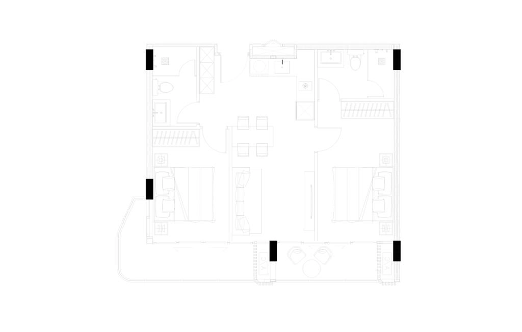 Двуспальные апартаменты тип A1 2 rooms