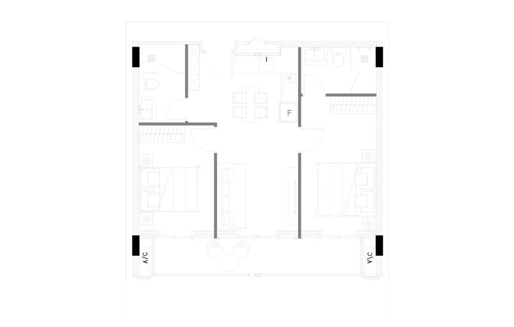Двуспальные апартаменты тип A1 2 rooms