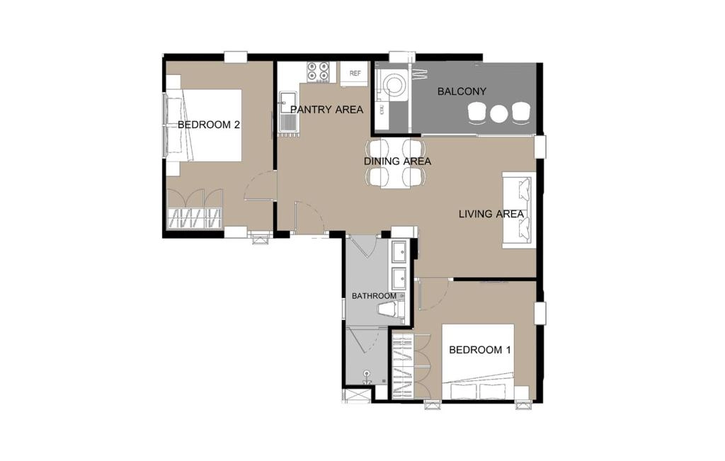 E1 type double apartment