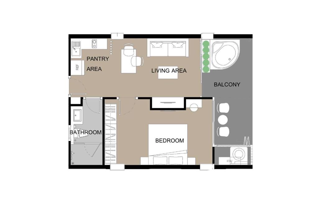 One-bedroom apartments type H