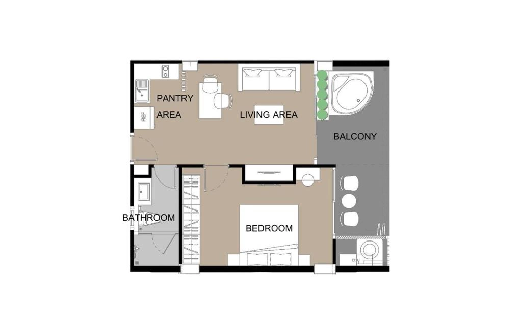 One-bedroom apartments type H3