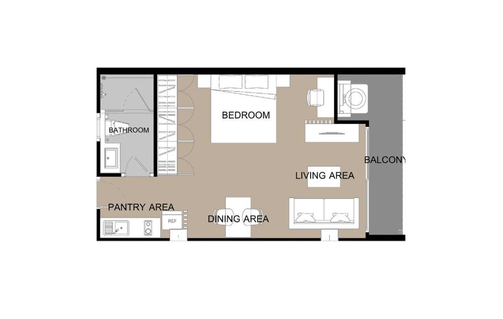 G2 type studio apartment